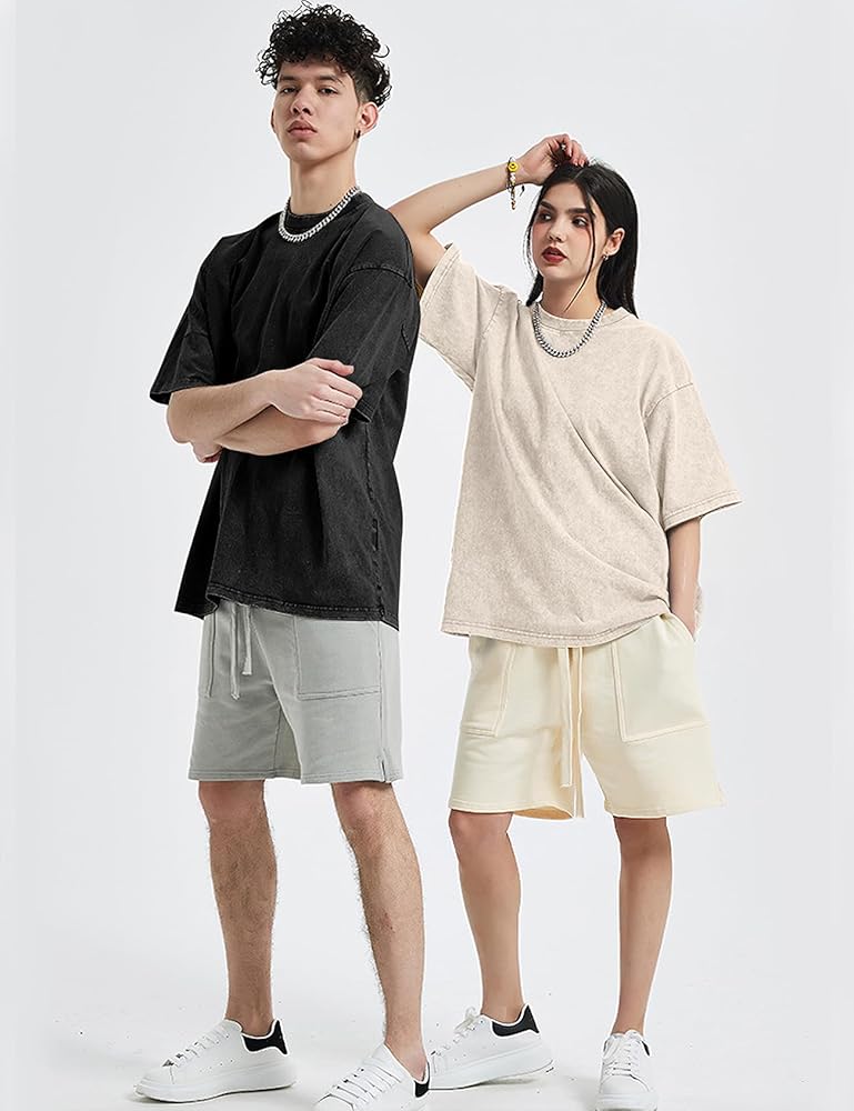 トップス alound oversizedpocket tee XL Eisctnd 4 Pack Men's Oversized T-Shirts Heavy Cotton Vintage